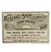 Rising Sun Stove Polish 1894 Advertisement Victorian Sun Paste 1 ADBN1vv - £7.89 GBP