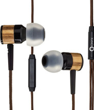 Onyx Ari Brown Wood Noise Cancelling Wood Earphones With MIC Superb Sound Eco - £23.76 GBP