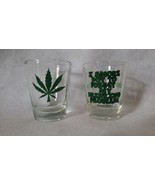 Hippie Marijuana Whiskey Shot Glass Set Weed Stoner Cannabis Green Pot A... - $12.00