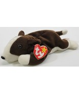 MM) TY Beanie Babies Bruno Stuffed Bull Terrier Dog September 9, 1997 - £6.32 GBP