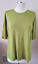 Oscar/Oscar de la Renta Short Sleeve Top Sz- 2X Green 86%Viscose/12%Nylon - £39.30 GBP