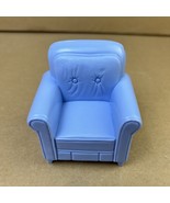 Loving Family Dollhouse Living Room Furniture Arm Chair Light Blue Matte... - $17.82 CAD