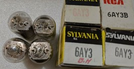 6AY3 / 6AY3B Lot of Four (4) Tubes Sylvania &amp; RCA NOS NIB Gray Plate - $9.99