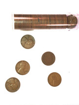 1940 P Lincoln Wheat Cent Roll 50 Coins Very Good To Very Fine Condition - £3.97 GBP