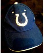 Indianapolis Colts football hat, blue with white logo adjustable back - $7.18