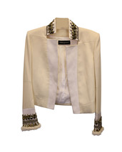 Pierre Balmain Embellished Blazer In Polyester Women White Size 38 - $347.70