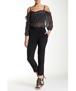NWT REBECCA MINKOFF 2 Silk Kalahari dress pants black wrap style slacks ... - €86,74 EUR