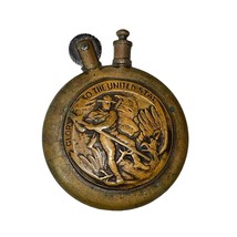 Original WWI USA All Brass Circular Trench Lighter Flags Eagle Used - £149.91 GBP