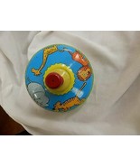 vintage tin toy ohio art spinning top zoo animals elephant lion tiger gi... - $68.56 CAD