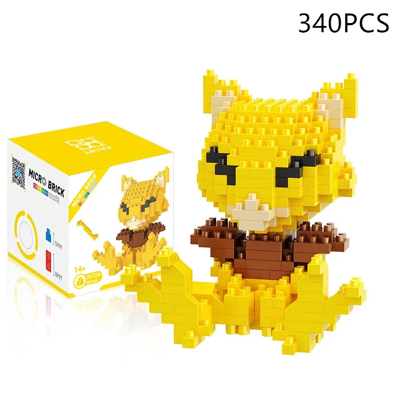 Type #7072 - Small blocks cartoon Mini building blocks Pikachu Charizard Eevee - $11.41