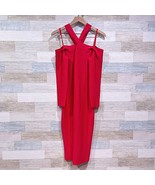 BCBGMaxazria Brielle Bodycon Halter Dress Red Party Cocktail Womens Medium - $148.49