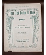 1933 Vintage Sheet Music-THAT IRISH FATHER O&#39;MINE-by Mr.Joseph McBeath-C... - $36.21