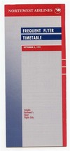 Northwest Airlines September 1991 Frequent Flyer Timetable - £21.81 GBP