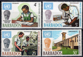 ZAYIX Barbados 344-347 MNH UN Emblem Education 062723S27M - £1.12 GBP