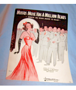 1939 Missus Mose Has A Million Beaus Since Ol&#39; Man Mose is Dead Sheet Music - $15.00