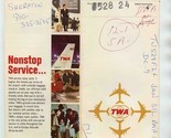 TWA Trans World Airlines Ticket Jacket Record Ticket Baggage Check Bonus... - £15.53 GBP