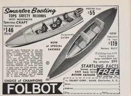 1968 Print Ad FOLBOT Folding Boats Factory Built Charleston,South Carolina - £7.88 GBP