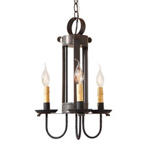 Irvins Country Tinware Large Amherst Hanging Light in Kettle Black - £218.64 GBP