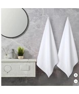 Trident Limited Bath Towels White 2-Piece Waffle 30&quot; x 58&quot; Cotton 600 GSM - $77.41 CAD