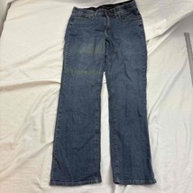 Lee Womens Straight Leg Jeans Blue Mid-Rise Medium 12M - $11.88