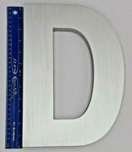 New 12&quot;X 1&quot; thick Heavy Cast aluminum brushed finish Helvetica &quot;D&quot; w/ te... - £41.05 GBP