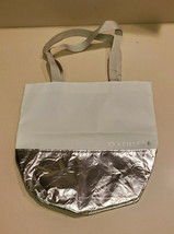 Athleta White &amp; Silver 13.5&quot; x 13&quot; Reusable Shopping Bag Tote - £3.50 GBP