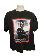 Vtg Time For A Change Barack Obama For President of The USA Mens Black XL TShirt - £17.44 GBP