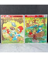 Vintage Woody Woodpecker &amp; Donald Duck Frame Tray Puzzles - 70s/80s Whitman - $18.95