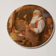 Norman Rockwell Santa in His Workshop Plate Fine China By Edwin Knowles ... - $14.24