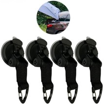 4 Pcs Outdoor Suction Cup Anchor Securing Hook Tie Down Camping Tarp As Car Side - £86.56 GBP