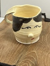 Jen King Funny Womans Face Art Pottery Ceramic Mug/Cup 3D 1 of a kind!! Folk Art - £38.45 GBP