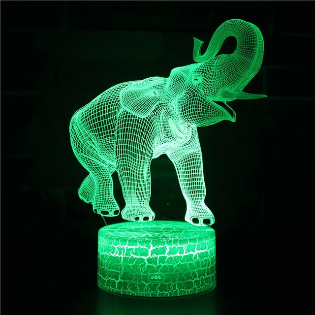 Elephant 3D Night Light Led Table Bedside Lamp for Bedroom Style 3 - $19.99