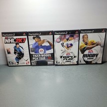 Lot of 4 PS2 sports games NHL2k7,TWG07,Rugby04,BBtriple02. Tested Ready to play  - £5.63 GBP