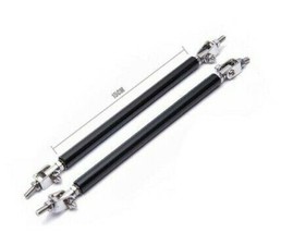 2pcs Car Universal Bumper Lip Splitter Black Rod Strut Tie Bar Support 15CM - £8.69 GBP