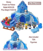 Fisher Price Little People Disney Frozen Elsa Anna Ice Palace Sleigh, 10 Figures - £31.46 GBP