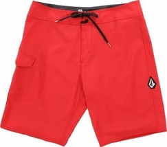 Volcom Men&#39;s Lido Solid Mod 20 Board Shorts in Carmine Red-Size 31 - $34.88