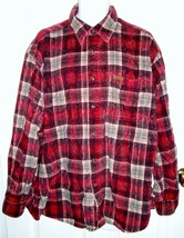 Woolrich Red Grey Black Plaid Shirt XL Thick Cotton Lumberjack Barn Outdoorwear - £25.29 GBP