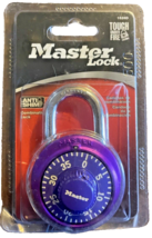 Padlock Master Lock 1526D Combination Purple New in Package Dated 2010 - £6.75 GBP
