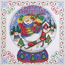 DIY Design Works Snowglobe Snowman Christmas Counted Cross Stitch Kit - $19.95