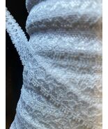 Wholesale Roll 50 Yards White Floral Narrow Scalloped Stretch Lace Trim ... - $16.51