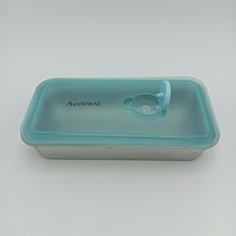 Acoswsi Bento boxes Rectangle stainless steel lunch box with plastic sea... - $10.99
