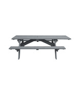 Gray Solid Wood Outdoor Picnic Table Umbrella Hole - $3,042.38 CAD