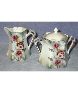 Old Vintage Roses Fine Porcelain Floral Cream and Sugar Set - $39.95