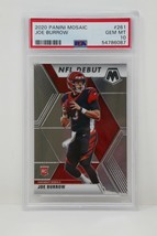 2020 Panini Mosaic #261 Joe Burrow NFL Debut Rookie Card PSA 10 GEM MINT - $229.99