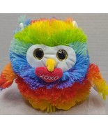 Valentine XOXO Owl Plush Gold Glitter Eyes Soft Fuzzy Rainbow Color 6&quot; - €7,69 EUR