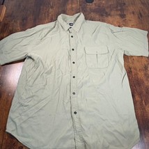 The North Face Shirt Men&#39;s XL Green Short Sleeve Fishing Nylon Button Up... - $19.79
