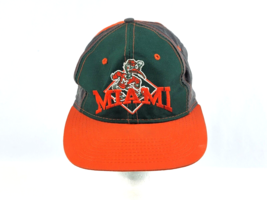 Vintage Miami Hurricanes snap back hat by The Game 1990&#39;s tri-color panels - £23.32 GBP
