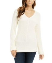 MSRP $70 Charter Club Petite Cotton Ribbed Cuffed Sweater Natural Size PM - £21.29 GBP