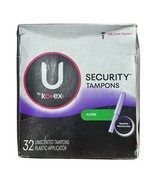 Kotex Security Super Tampons 32ct Unscented Plastic Applicator Damaged B... - $39.99