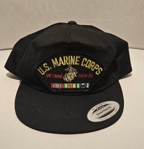 US MARINES Vietnam Veteran Ball Cap, Black Snap Back Style Hat from Yupoong - £3.92 GBP